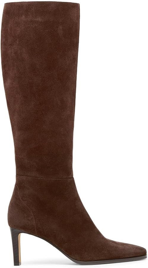Coutgo Womens Knee High Boots High Heel Side Zipper Dress Tall Boots | Amazon (US)
