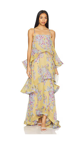 ELLIATT x REVOLVE Armani Maxi Dress in Yellow Floral. Size L | Revolve Clothing (Global)