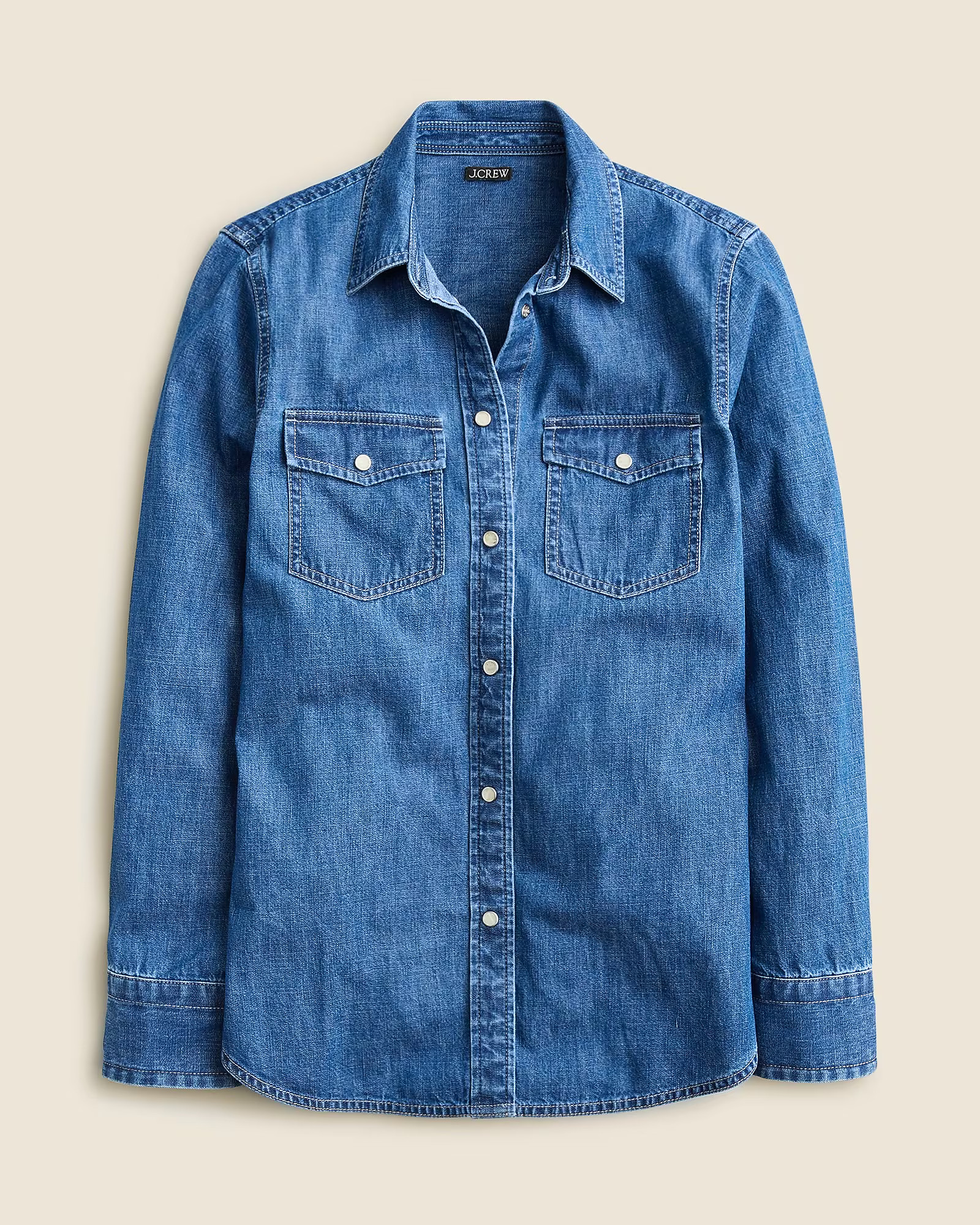 Wren slim western chambray shirt in Villere wash | J. Crew US