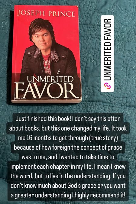 Recommended Reading: Unmerited Favor by Joseph Prince. Such a great book! 

#LTKfindsunder50 #LTKhome #LTKU