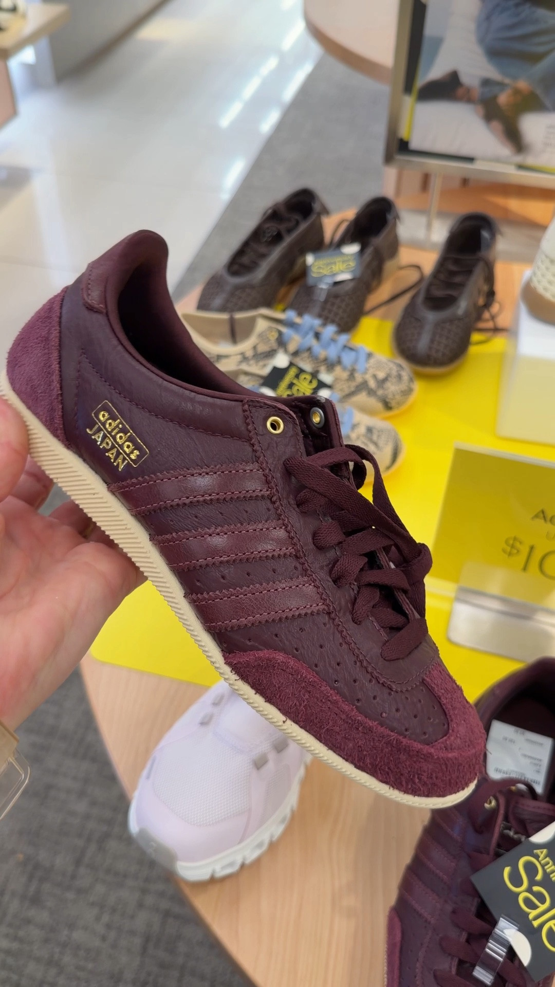 This one stopped us in our tracks at the Nordstrom Anniversary Sale 👇 A rich maroon Adidas with a tonal suede toe and gold hardware details — it’s the kind of sneaker that adds instant personality to a simple outfit without trying too hard. Tried on, approved, and linked below! 👇

#LTKgrwm #LTKOver40 #LTKSaleAlert