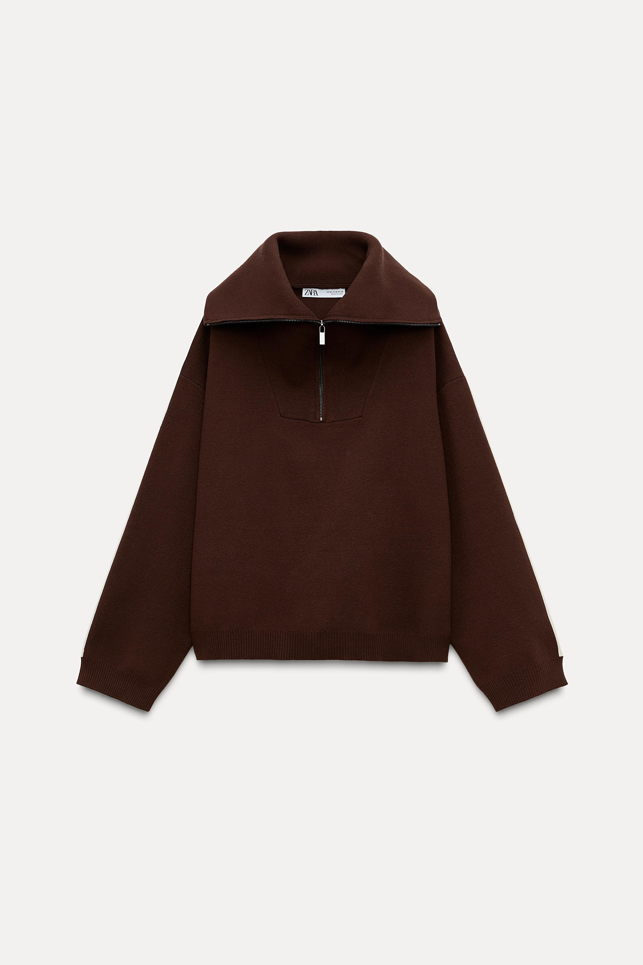 KNIT SWEATSHIRT WITH SIDE STRIPE | Zara US