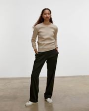 Recycled Cashmere Rib Crew Neck | Riley Studio