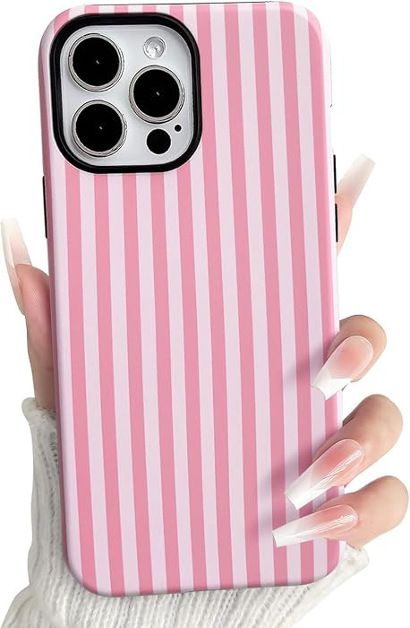 NITITOP Compatible with iPhone 12 Pro Max Case Matte Cute Vertical Stripes for Women Girls Men Bo... | Amazon (CA)