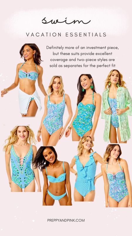 Swimsuits. Vacation outfits. Spring outfits. Coverup. Lilly pulitzer. Preppy fashion. Grand millennial  

#LTKSeasonal #LTKunder100 #LTKswim