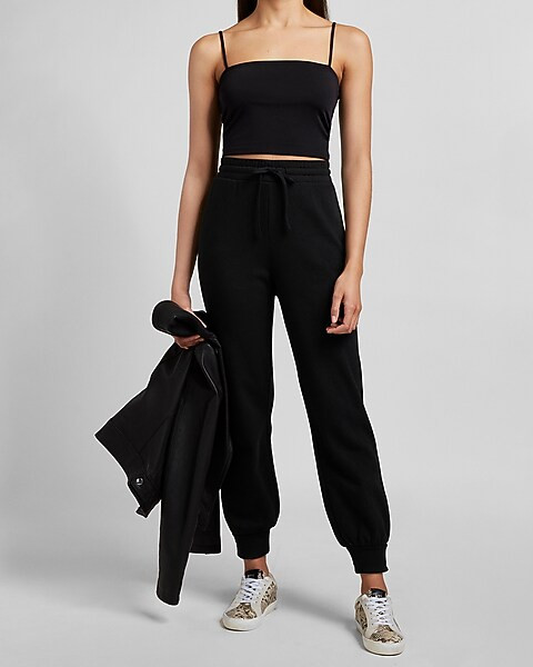 Body Contour Double Layer Cropped Square Neck Cami | Express