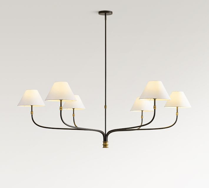 Collins Metal Round Chandelier, Bronze/Vintage Brass | Pottery Barn (US)