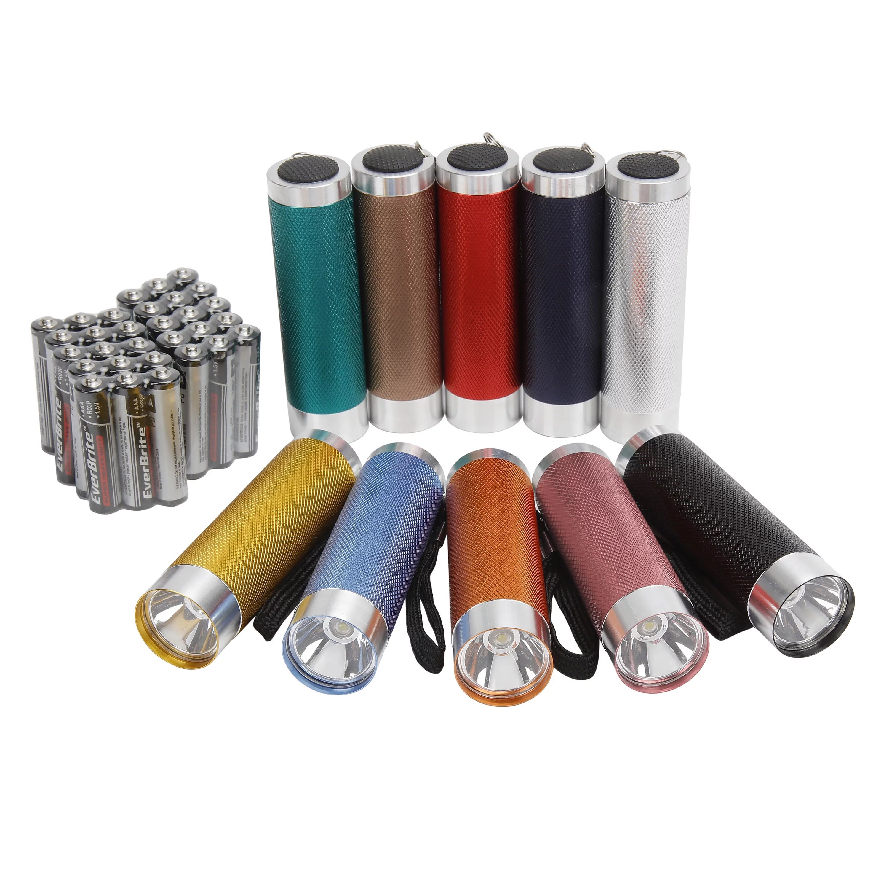Ozark Trail 10-Pack Aluminum Mini LED Flashlight, 50 Lumen, 10 Colors, Model 3110 | Walmart (US)