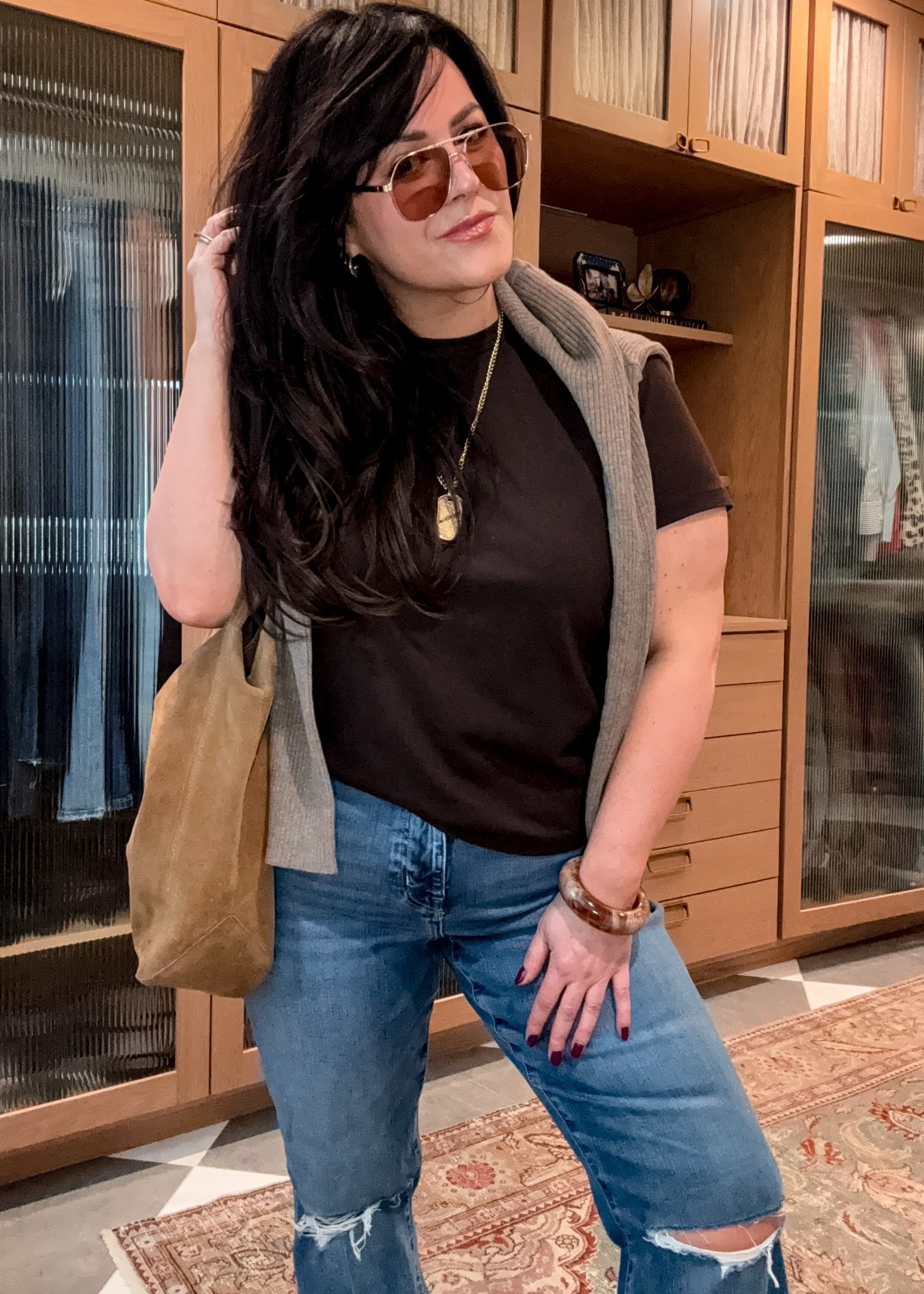 Midsize spring casual outfit 
Bootcut jeans have stretch size 14 
Cotton tee xl 
Size up in the kitten heel sandals 
Smoothing undies xl - code: Taryntrulyxspanx 
Lifting bra tts- 38dd

#LTKSeasonal #LTKMidsize #LTKStyleTip