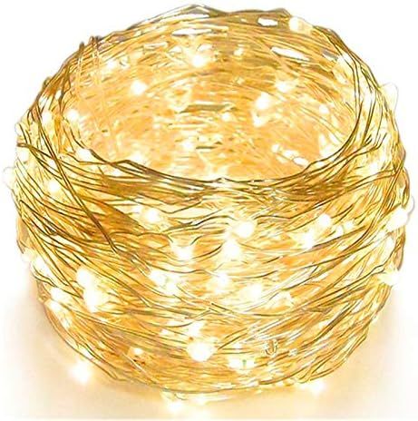 Twinkle Star 33FT 100 LED Silver Wire String Lights Fairy String Lights Battery Operated LED Stri... | Amazon (US)