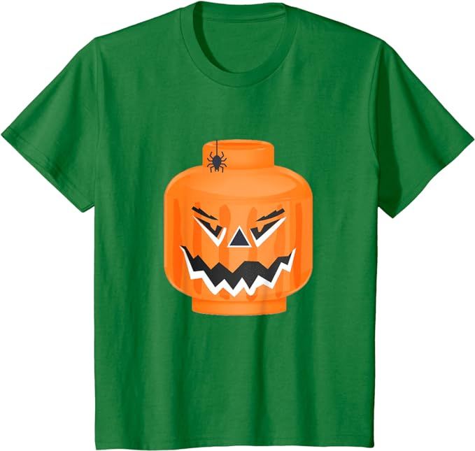 Pumpkin Jack O Lantern Building Brick Head Family Matching T-Shirt | Amazon (US)
