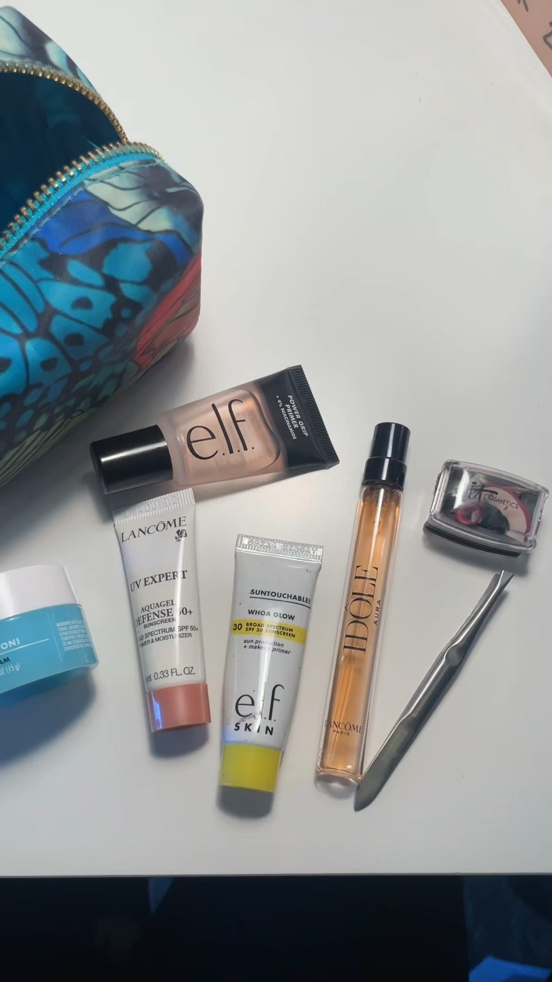 Travel minis! I just keep them in this little bag & toss that in my larger makeup bag with the rest of my stuff! 

#LTKOver40 #LTKBeauty