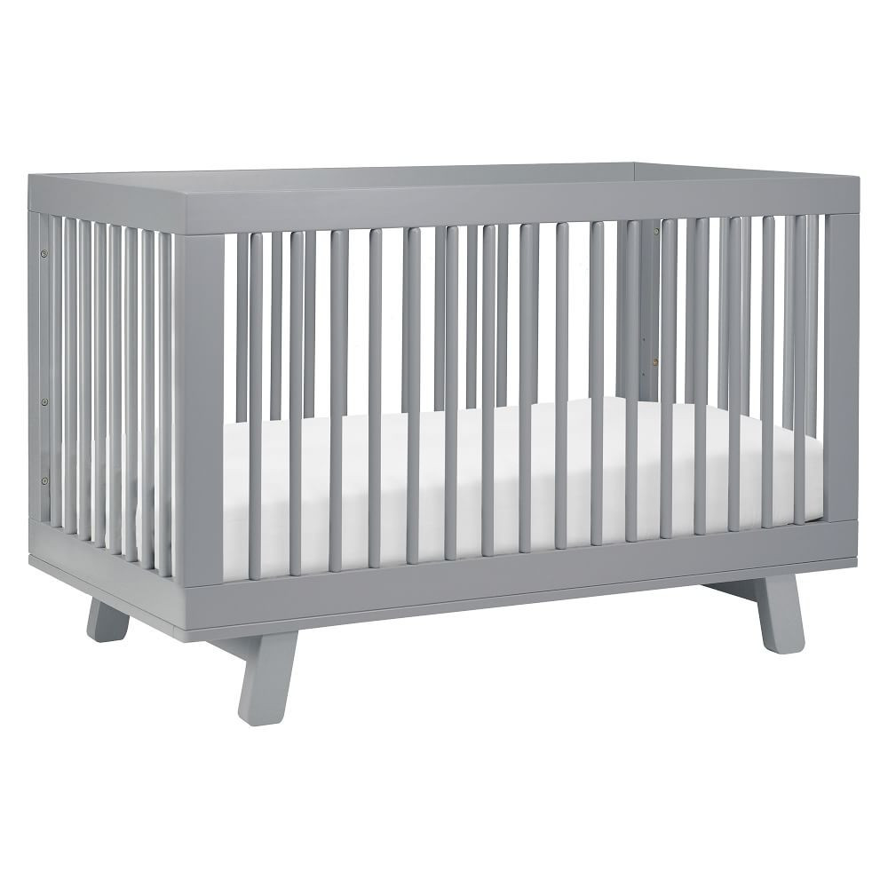 Hudson 3-in-1 Convertible Crib with Toddler Bed Conversion Kit, Gray, WE Kids | West Elm (US)