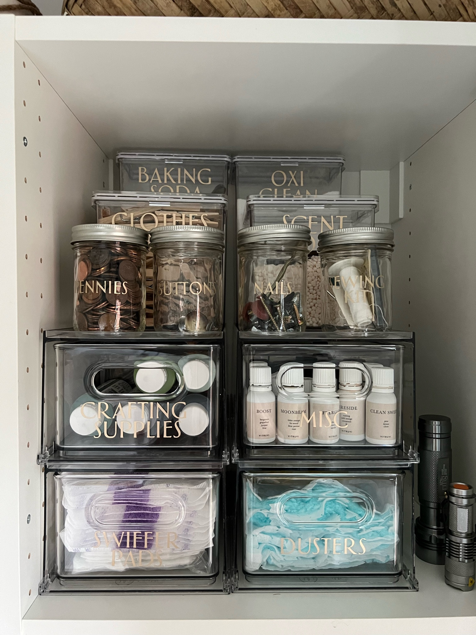 My favourite cabinet in our laundry room. I love the drawer containers at the bottom for organizing and maximizing this cabinet space!

#LTKFind #LTKhome