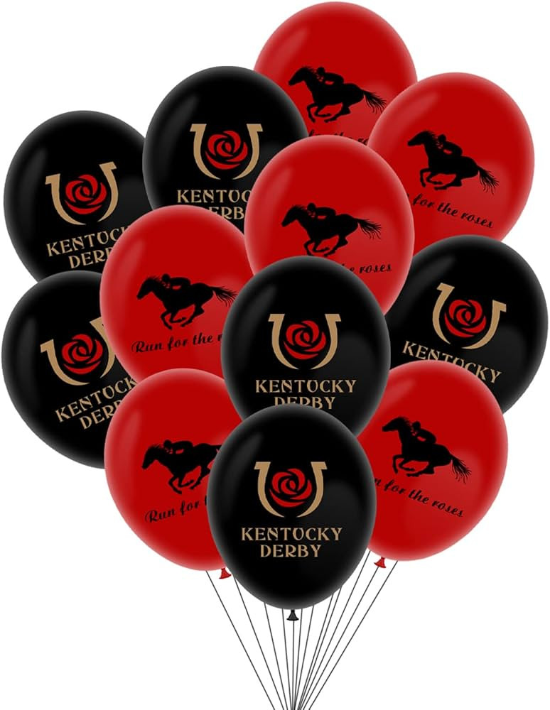 Kentucky Derby Latex Balloons 24Pcs Run for The Roses Horse Racing Churchill Downs Celebration Wall Party Decorations | Amazon (US)
