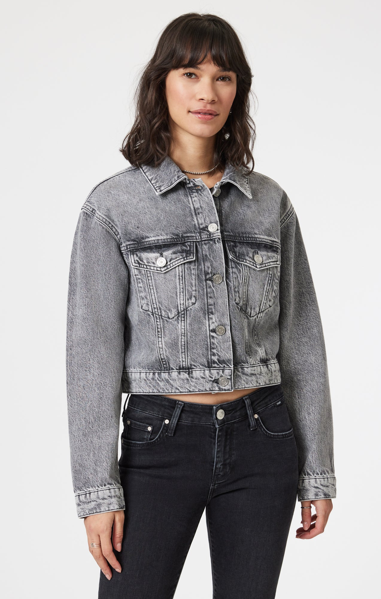 Mavi Women's Harmony Denim Jacket In Light Smoke Denim | Mavi CA