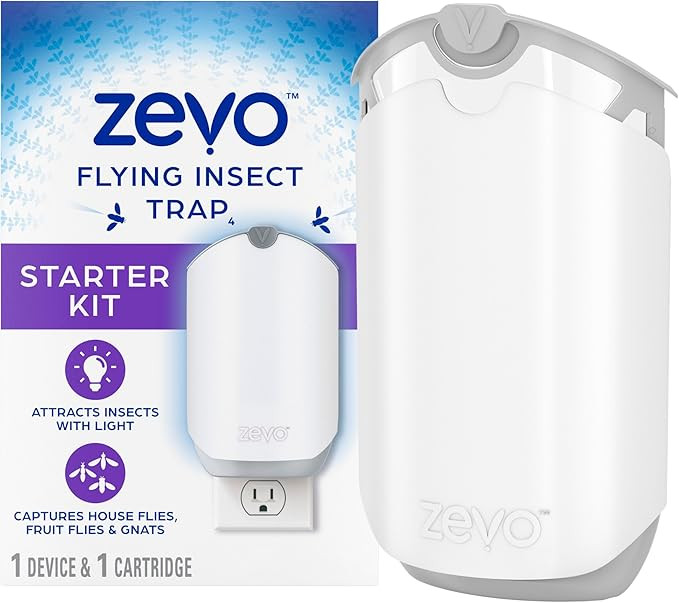 Zevo Flying Insect Trap for Indoors: Light Trap Captures Fruit Flies, Gnats and Houseflies, Start... | Amazon (US)