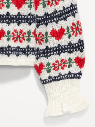 Loose Crew-Neck Wool-Blend Cropped Sweater | Old Navy (US)