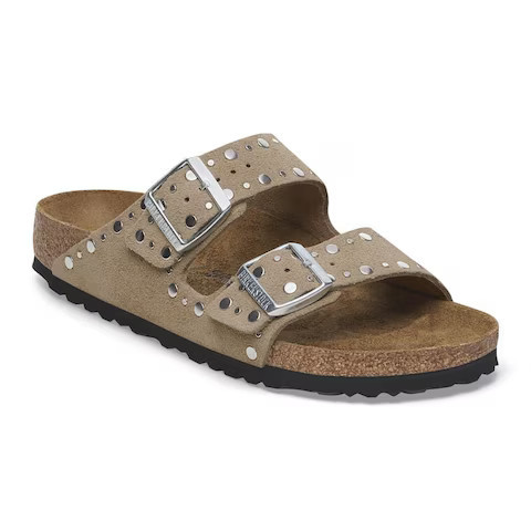 Arizona Rivets Suede Leather Taupe | BIRKENSTOCK | Birkenstock USA
