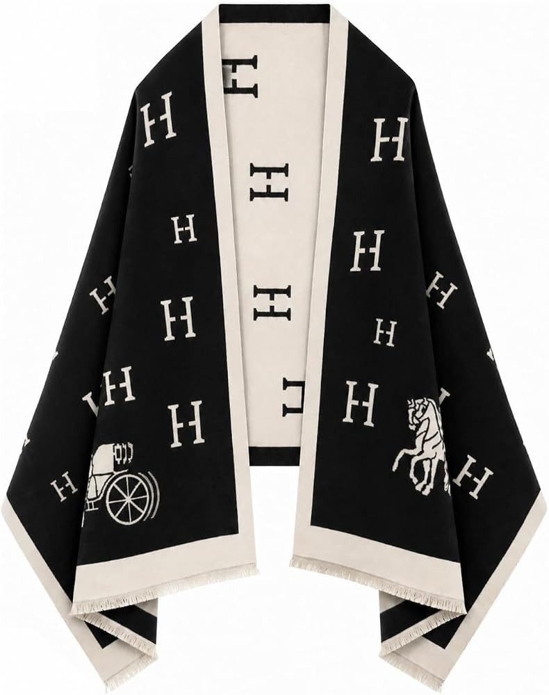Women's Reversible Pashmina Shawl Wrap for Women Big Scarf Holiday Gifts | Amazon (US)