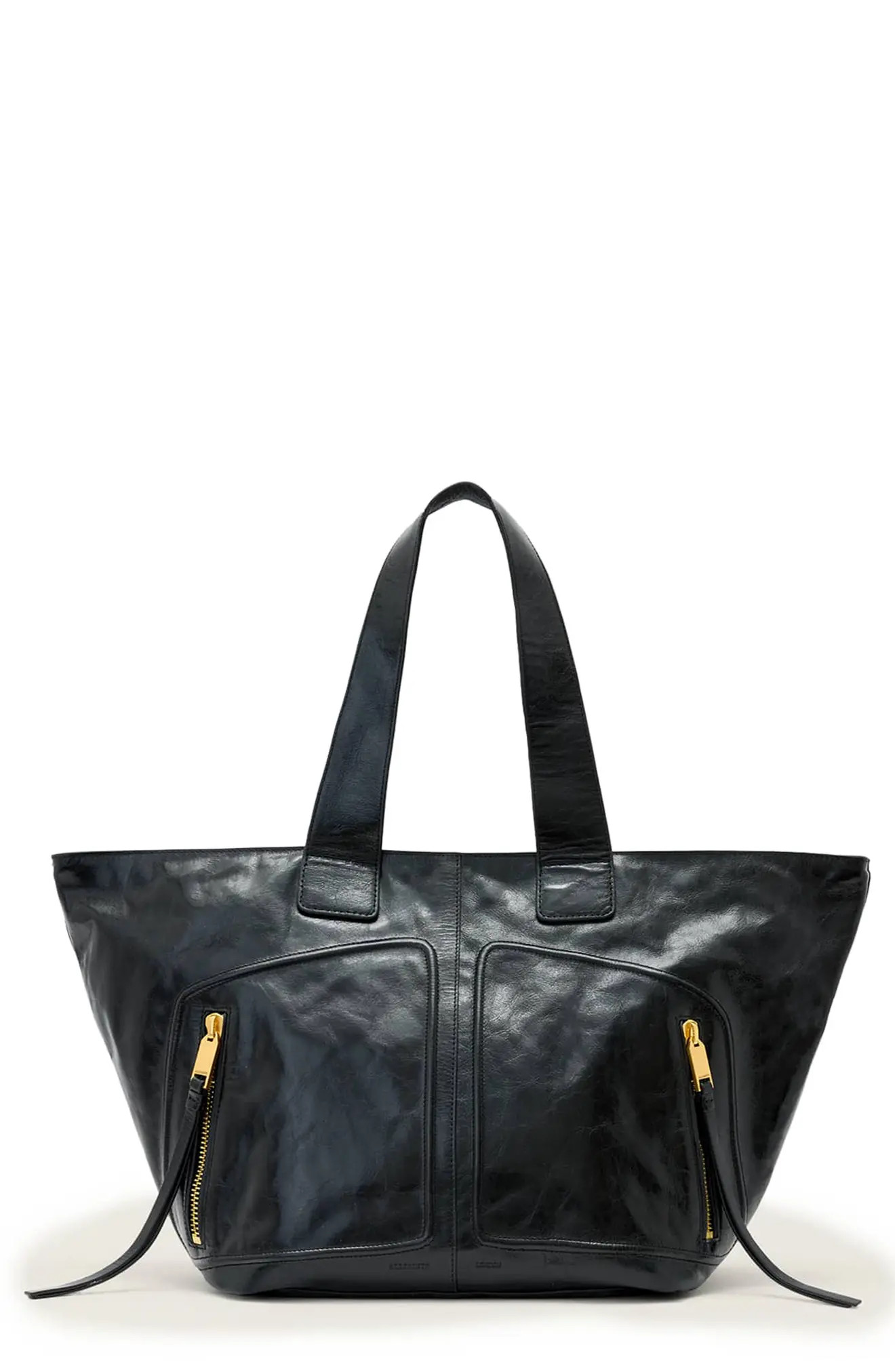 AllSaints Jean Rey Leather Tote in Cognac Brown at Nordstrom | Nordstrom
