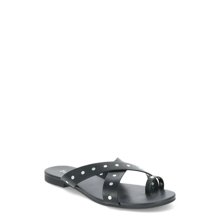 No Boundaries Women's Studded Toe Loop Sandals | Walmart (US)