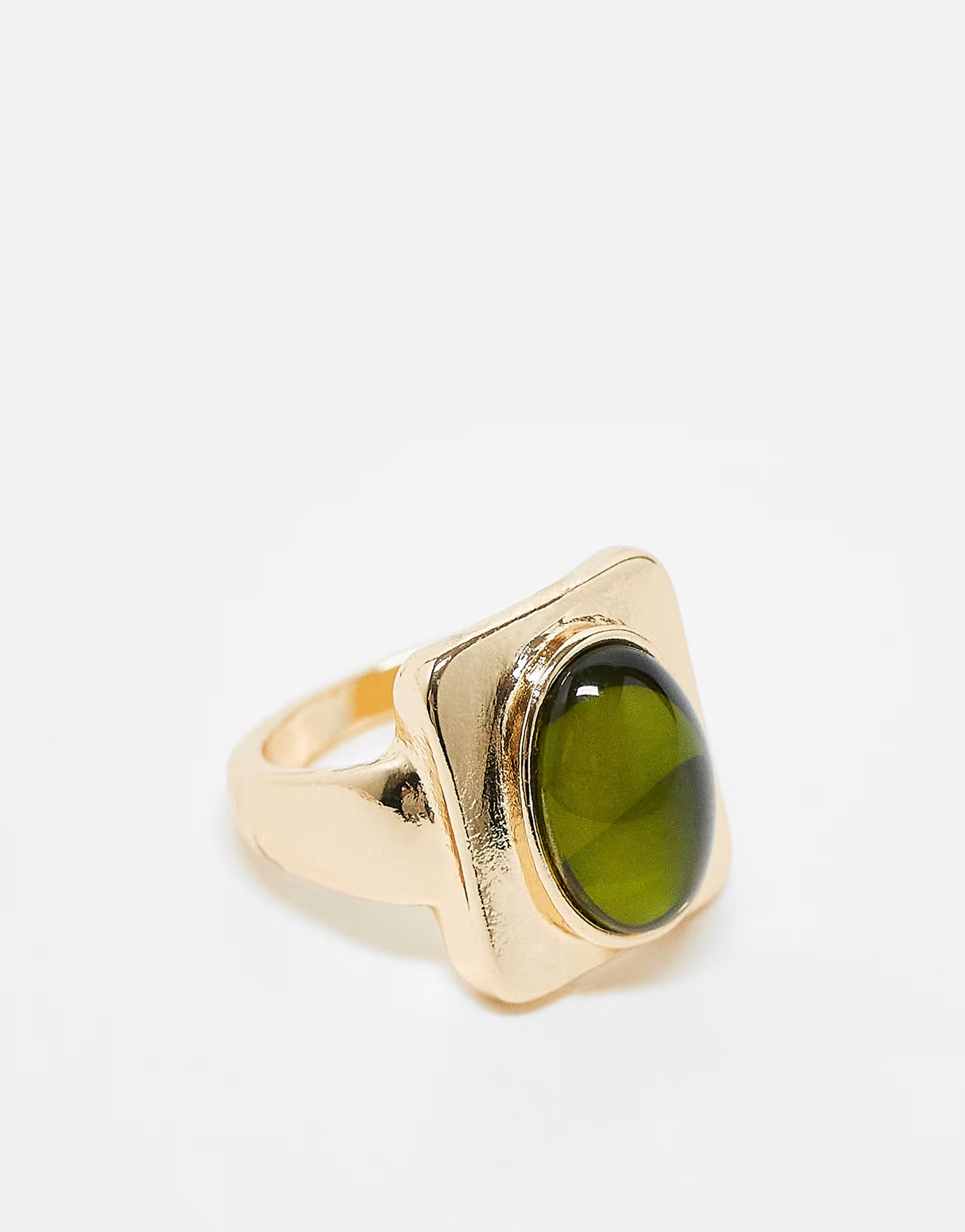 Reclaimed Vintage unisex antique ring with stone in gold | ASOS (Global)