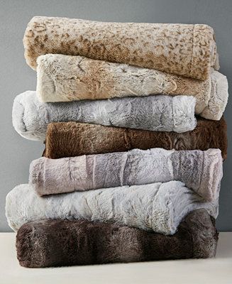 Zuri Reversible Faux-Fur Throw | Macys (US)