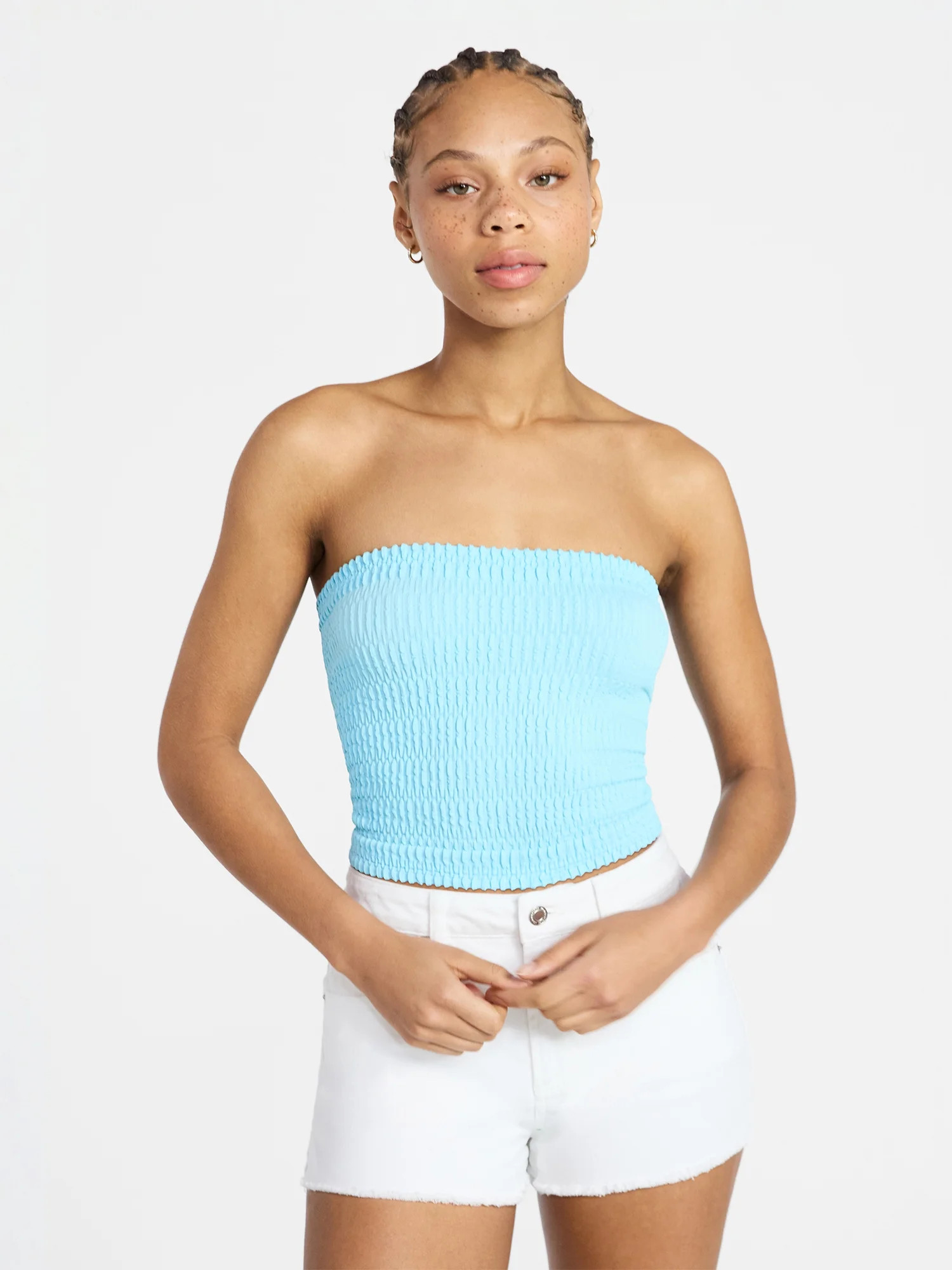 No Boundaries Seamless Textured Tube Top, Women's XXS-XXL | Walmart (US)