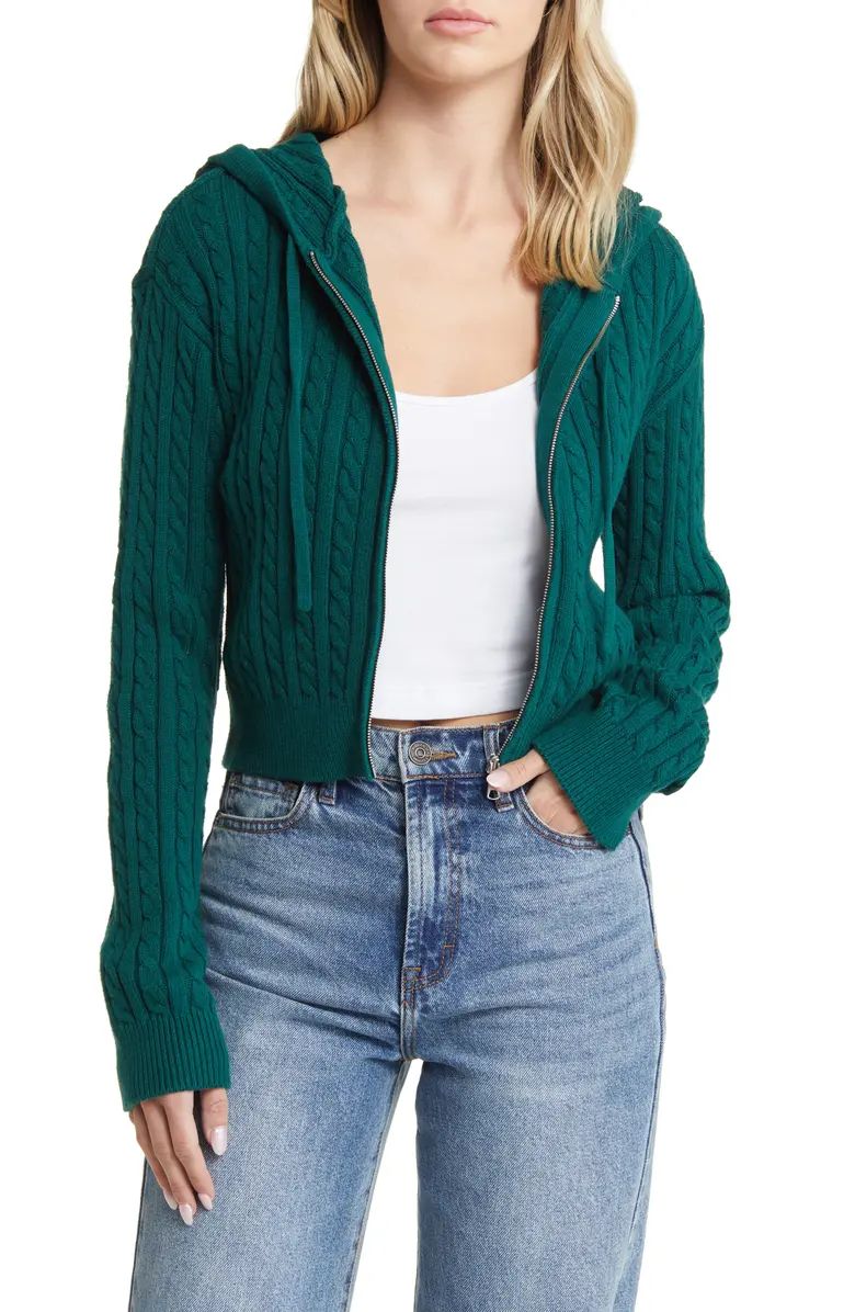 Cable Knit Hoodie Sweater | Nordstrom