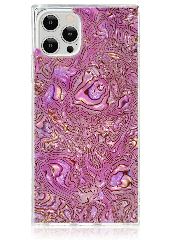 Pink Abalone Shell SQUARE iPhone Case | FLAUNT