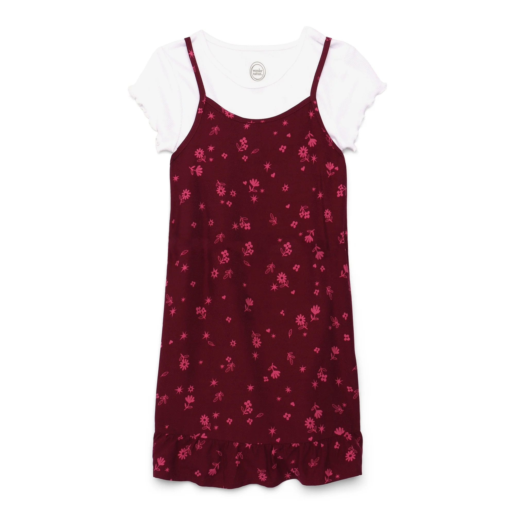 Wonder Nation Girls Cami Dress with Tee, Sizes 4-18 & Plus - Walmart.com | Walmart (US)