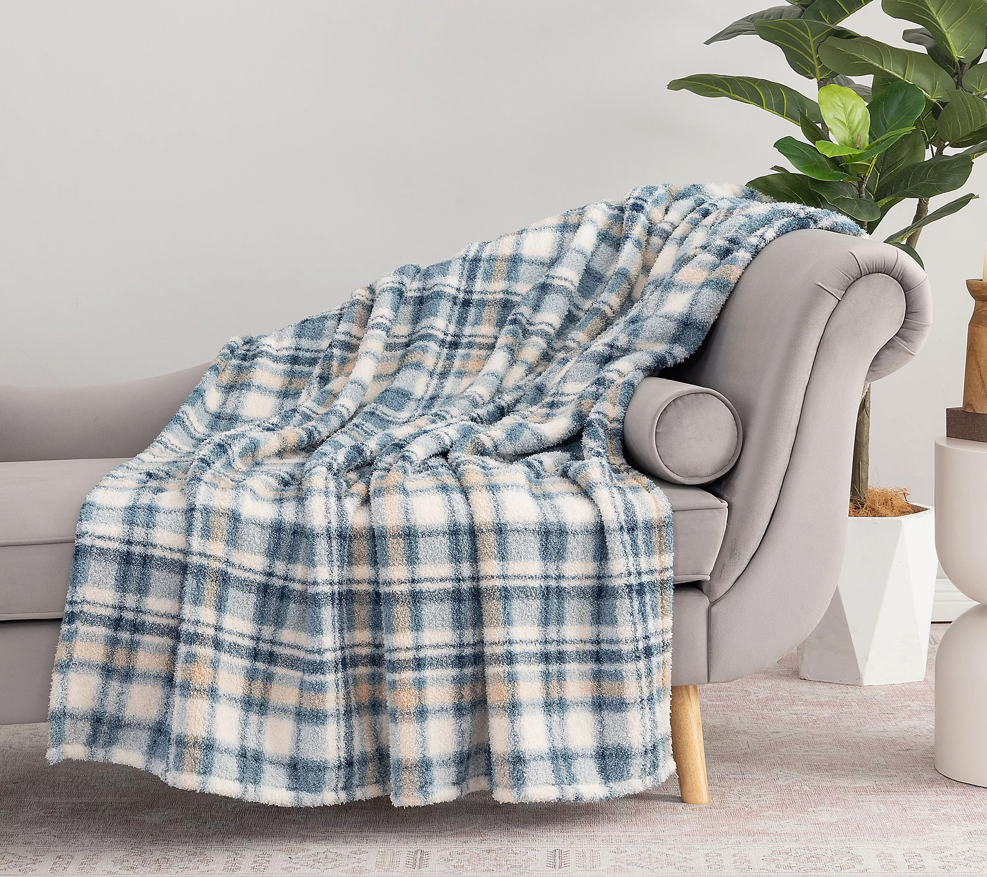 Berkshire Soft Plaid Retro Plush 60x70 Throw | QVC