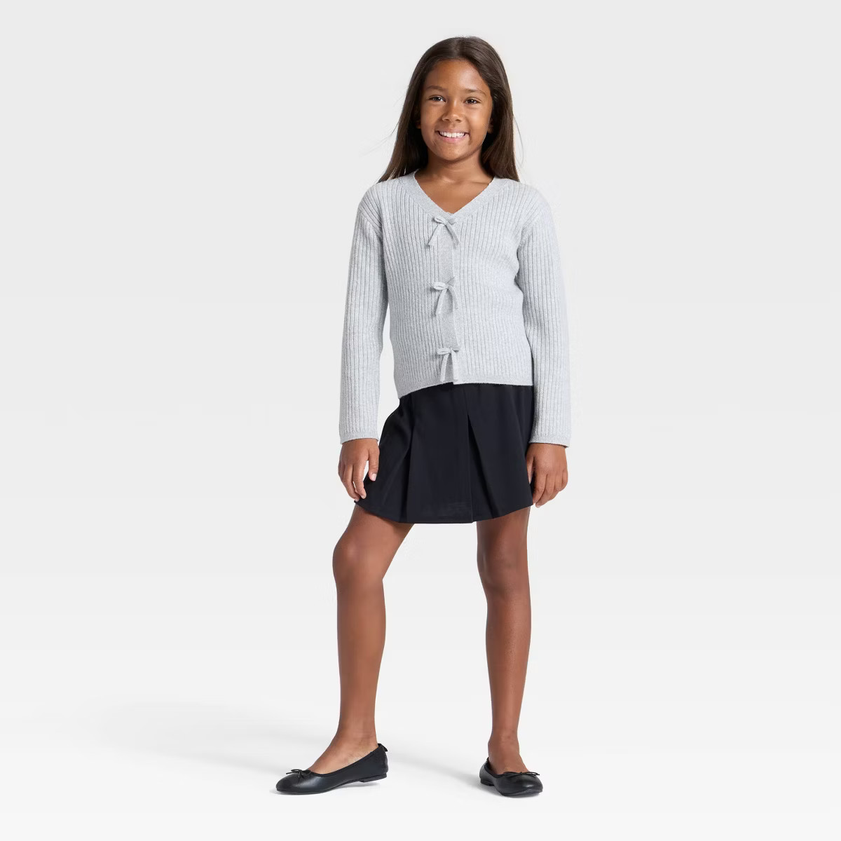 Girls' Ribbed Bow Cardigan - Cat & Jack™ | Target