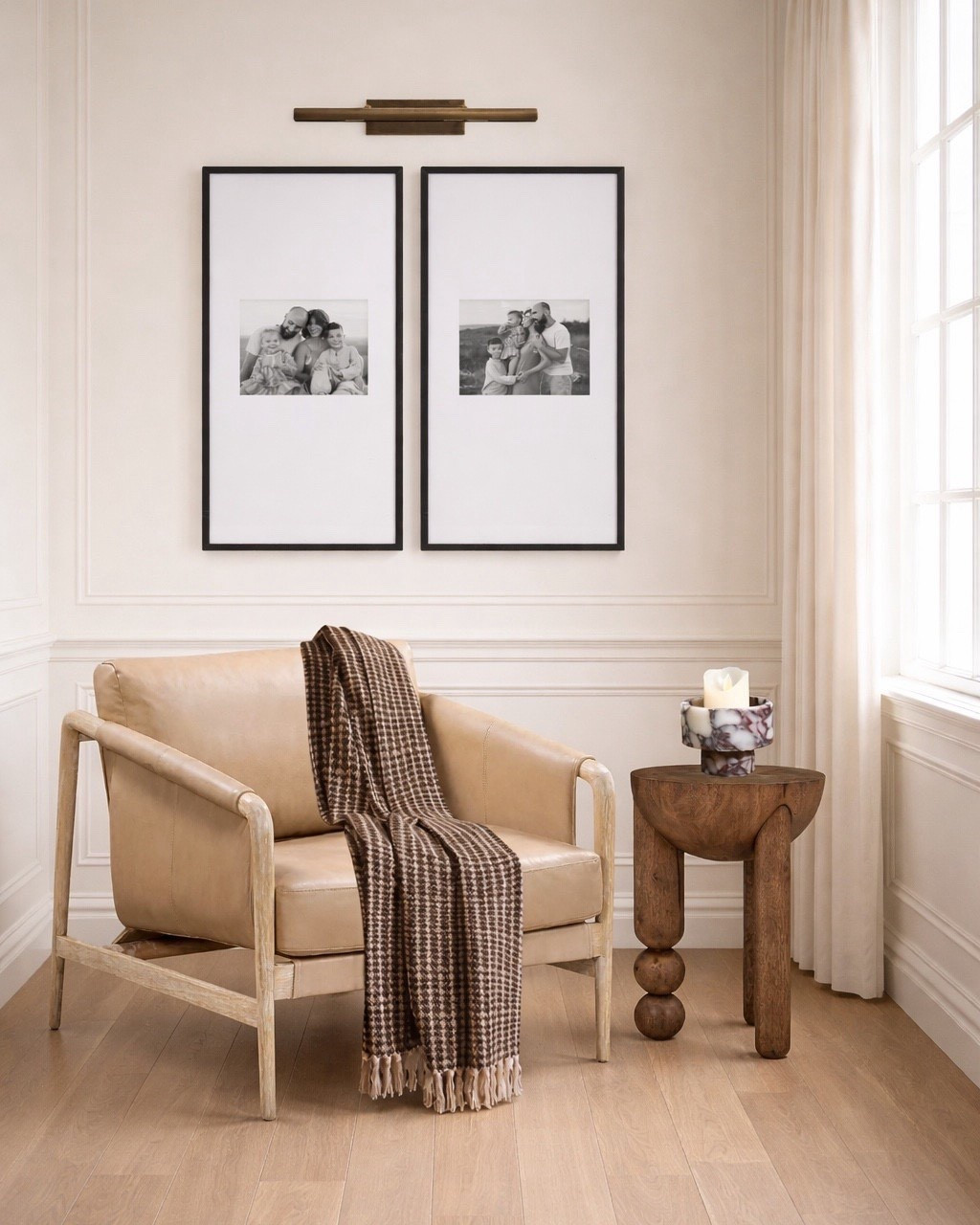 Easy home styling inspiration for a cozy corner, entryway, or the end of a hallway. I love these modern organic furniture and accent pieces paired with these oversized frames. Elevated and affordable!

#LTKHome #LTKSaleAlert