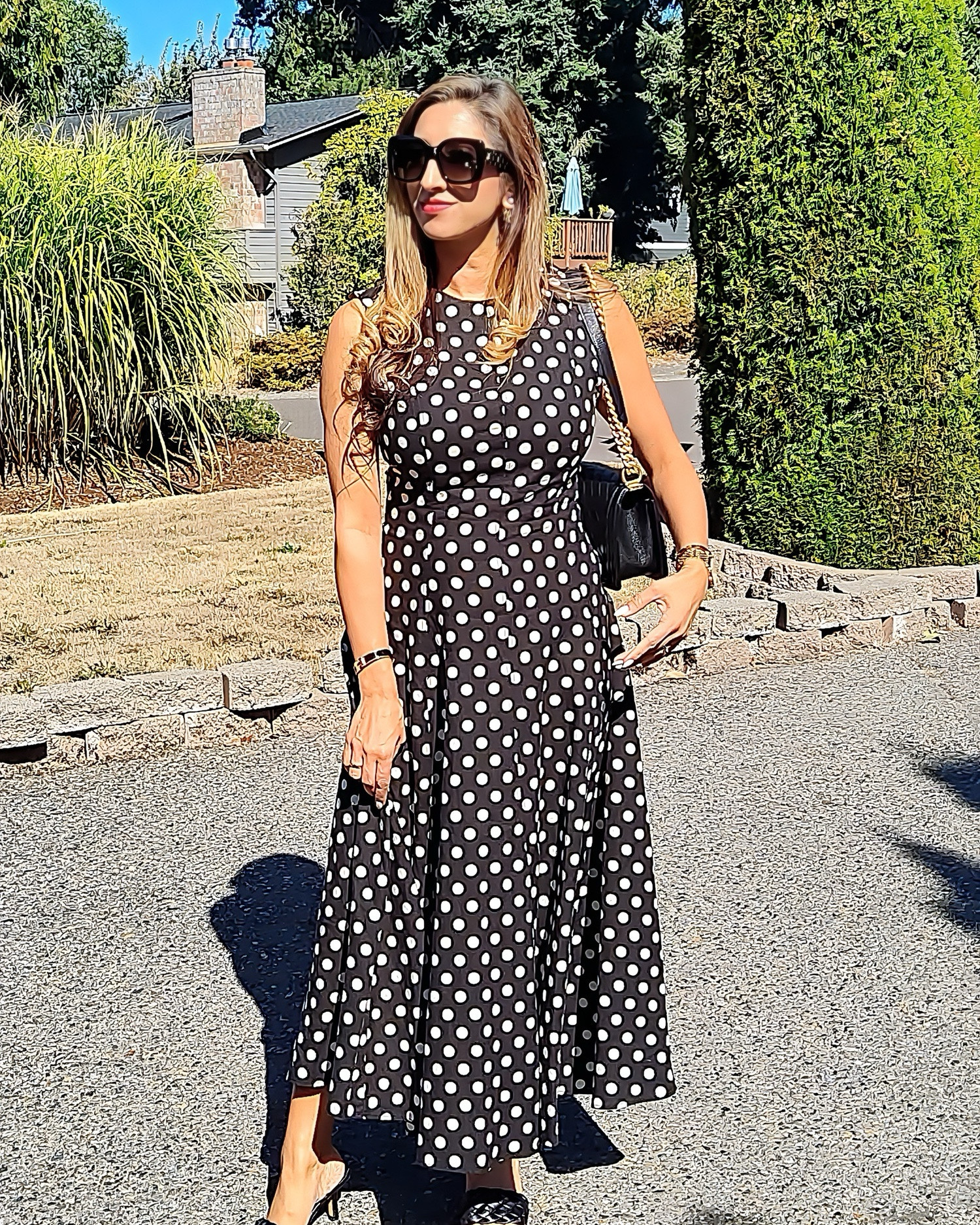 Polka dot hot!  Love this new black with white polkadot dress. You can dress it up or down. Perfect for a beautiful 70 degree day! ☀️

#LTKSeasonal #LTKOver40 #LTKStyleTip