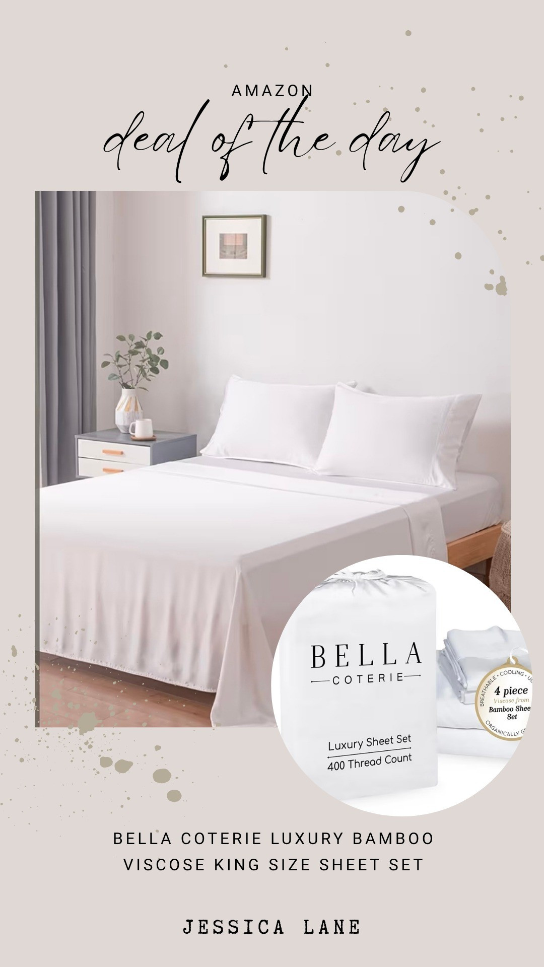 Experience ultimate comfort with these luxury bamboo viscose sheets. The 400 thread count fabric is designed to keep you cool and cozy all night long.#bedding #amazondeals #bedroomdecor #luxurylinens

#LTKSaleAlert #LTKHome #LTKOver40