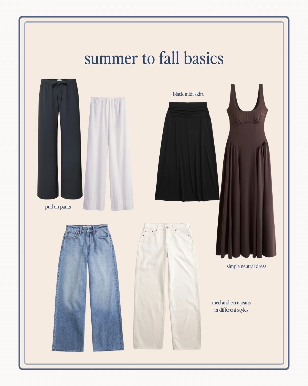 Summer to fall basics / mini capsule wardrobe for bottoms!

#LTKootd #LTKSeasonal #LTKSaleAlert