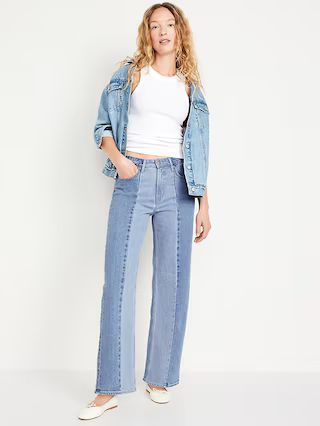 Extra High-Waisted Sky-Hi Wide-Leg Jeans | Old Navy (US)