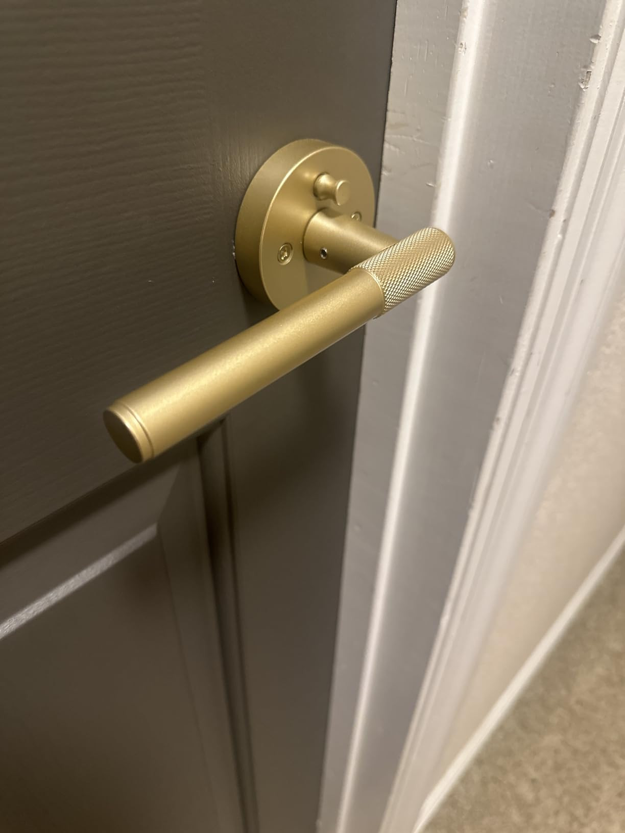 Asidrama 4 Pack Champagne Bronze Privacy Door Handles, Door Lever with Door Knobs Indoor for Bedroom or Bathroom, Heavy Duty Door Handles Interior with Locks for Left Right Sided Doors | Amazon (US)