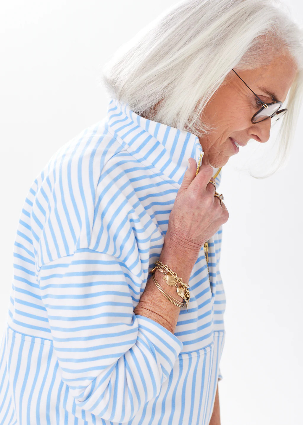 The Zip-Up Sweatshirt - Striped | Alice Walk