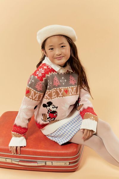 Girls Disney Mickey Mouse Fair Isle Sweater (Kids) | Forever 21 | Forever 21 (US)