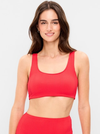 Ribbed Scoop-Neck Swim Top | Old Navy (US)