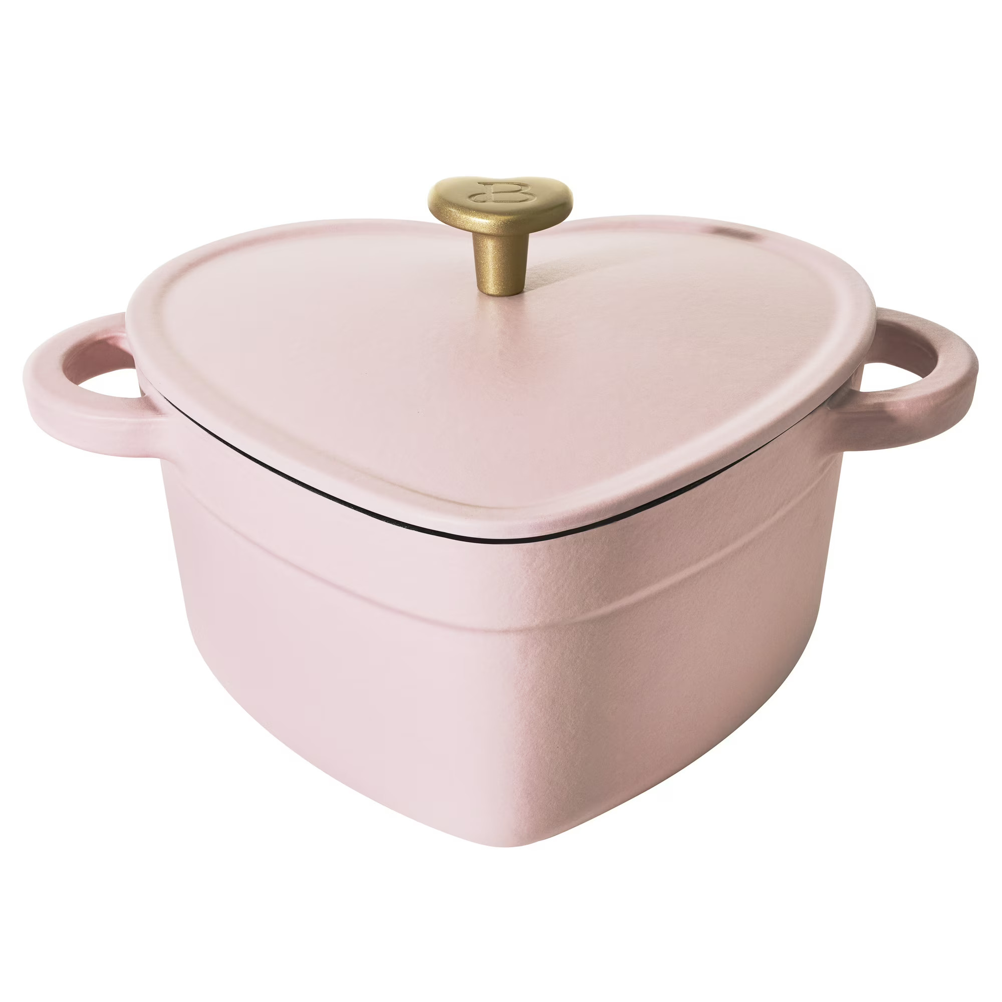 Beautiful 2QT Cast Iron Heart Dutch Oven, Pink Champagne by Drew Barrymore | Walmart (US)