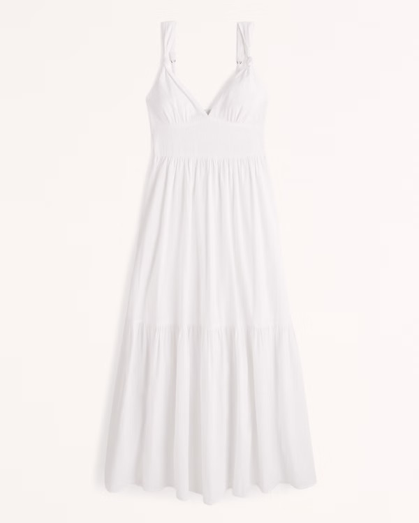 Knotted Strap Maxi Dress | Abercrombie & Fitch (US)
