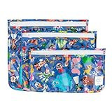 Bumkins Disney Travel Bag, Toiletry, TSA Approved Pouch, Zip Bag, Quart Size Airline Compliant, Clear-Sided, Baby, Diaper Bag Organization, Packing, Set of 3 Sizes, 100 Magical Celebration | Amazon (US)