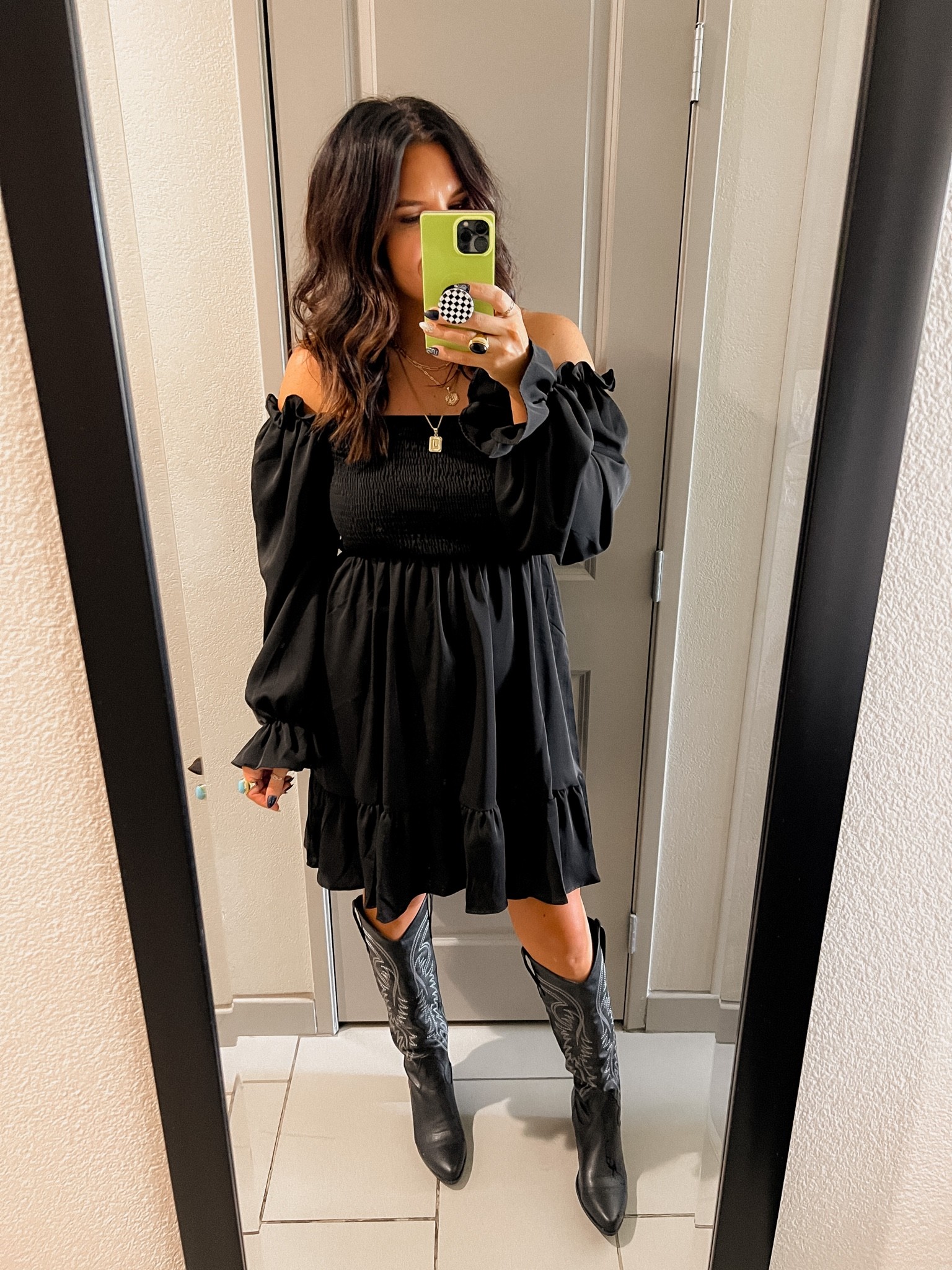 Dress: Large
Boots; True to size  

#LTKunder50 #LTKshoecrush #LTKstyletip