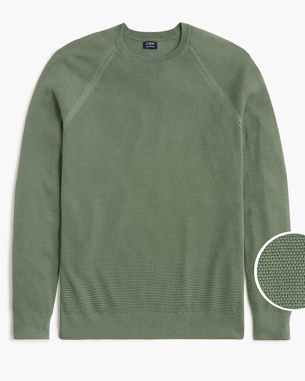 Cotton seed-stitch crewneck sweater | J.Crew Factory
