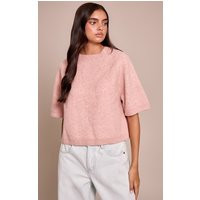 Soft Pink Soft Knit T-shirt | PrettyLittleThing US