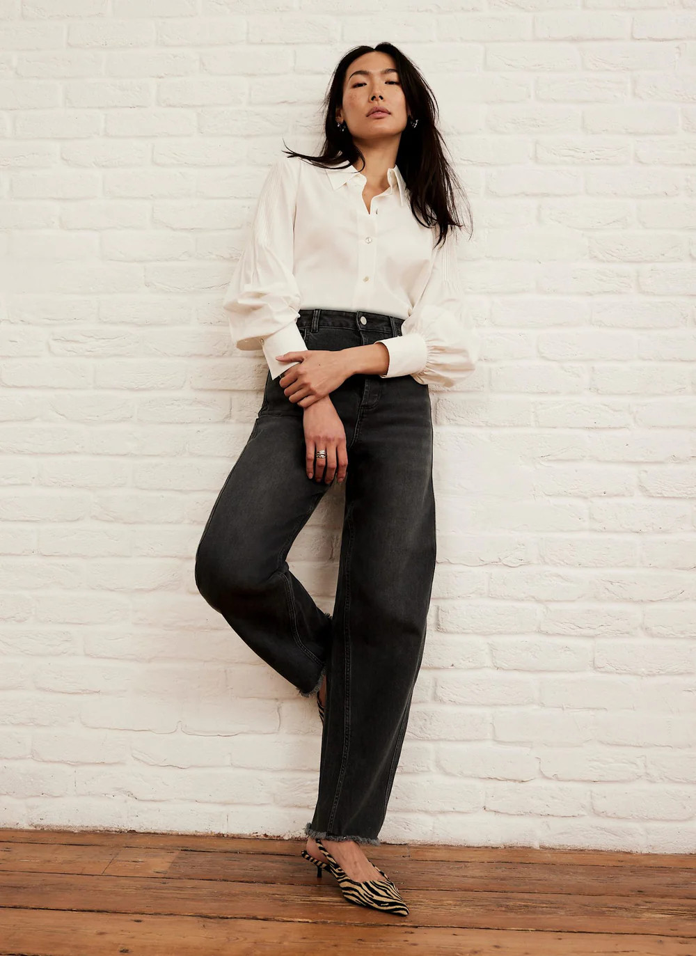 Leopard Print Barrel Leg Jeans | Mint Velvet